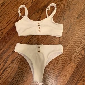White Zaful Bikini Set